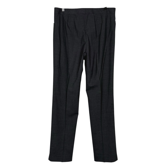 Lafayette 148 Size US 8 Irving Stretch Wool Pleated Straight Pants Smoke Gray - Picture 3 of 9